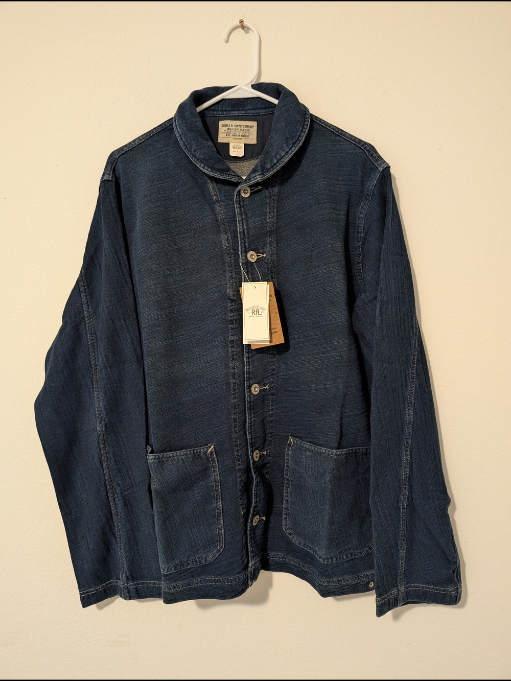Ralph Lauren Double RL Dark Indigo Shawl-Collar Button Shirt